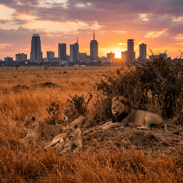 Sunset Over the Savannah: Nairobi National Park
