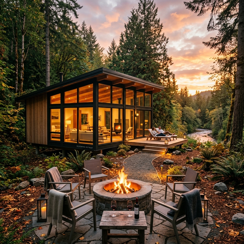A luxury aesthetic glass cabin listed on Roavva